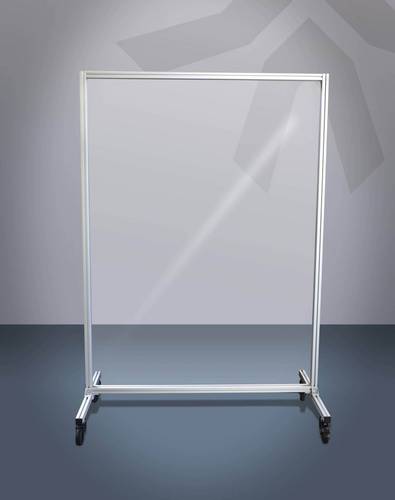Individuell und flexibel einsetzbar – die klare Trennwand aus Polycarbonat.